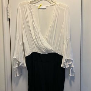 Zara black and white jumpsuit